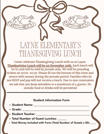 Thanksgiving Lunch Flyer