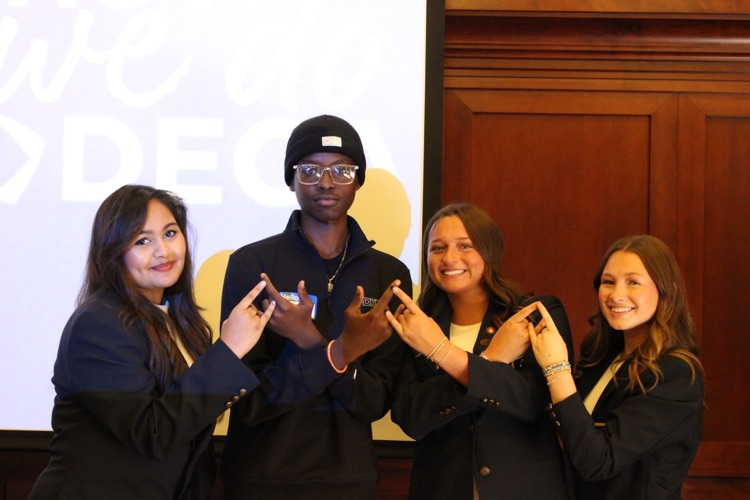 students at deca conference