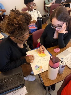 🧠🎨 Psychology Meets Creativity! Students in Ms. Lord’s Psychology class are putting their knowledge of the brain to work through their Character Brain Analysis Project! Students are labeling different parts of the brain and explaining how each functions within their chosen character. A creative way to connect psychology, critical thinking, and learning! 🩵⚡