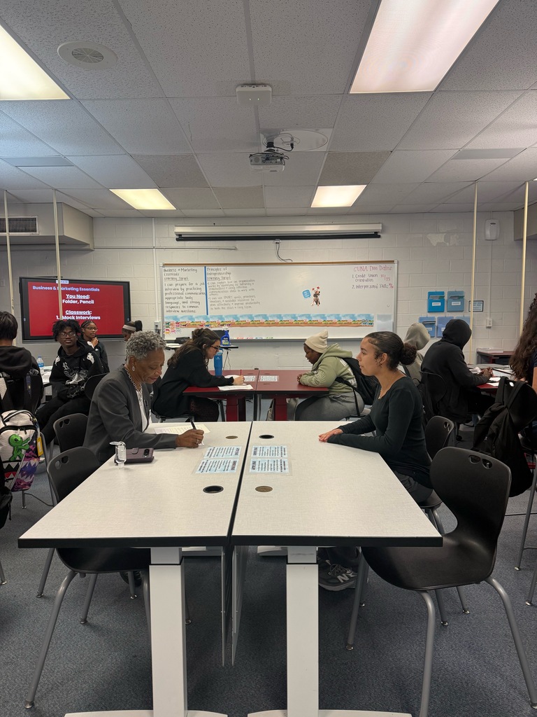 💼🤝 Preparing for the Real World!  Ms. Richard's students recently put their professional skills to the test by participating in mock interviews!  From practicing communication skills to building confidence and making a great first impression, our Chargers are gaining valuable experience to prepare them for future career opportunities.  Real-world skills. Real-world readiness. That's what it's all about at JTown! 🩵⚡