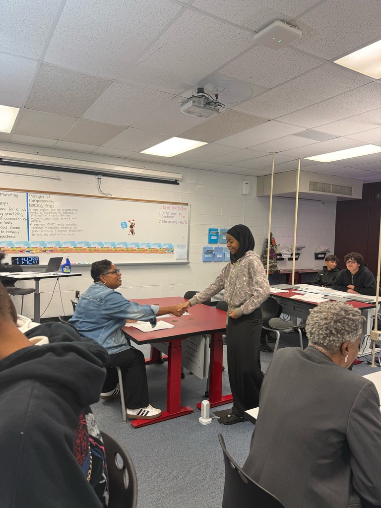💼🤝 Preparing for the Real World!  Ms. Richard's students recently put their professional skills to the test by participating in mock interviews!  From practicing communication skills to building confidence and making a great first impression, our Chargers are gaining valuable experience to prepare them for future career opportunities.  Real-world skills. Real-world readiness. That's what it's all about at JTown! 🩵⚡