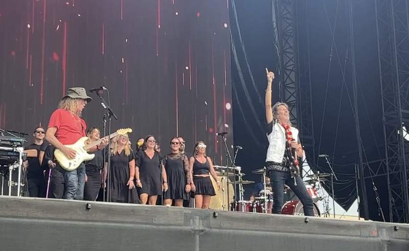 Photo of the choir on stage at Bourbon and Beyond, courtesy of Megan Matthews, WLKY.