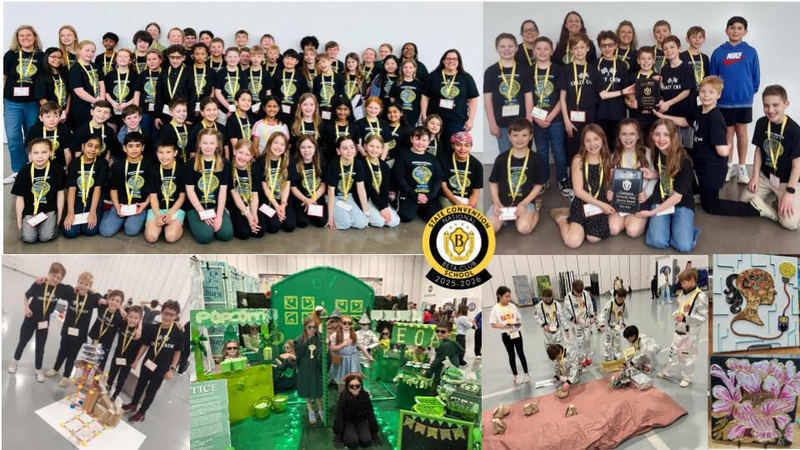 a collage of photos from the Beta competition - students competing and receiving awards