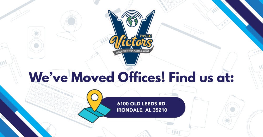 The Jefferson County Virtual Academy of Learning has moved offices. You can find them at 6100 Old Leeds Rd., Irondale, AL 35210