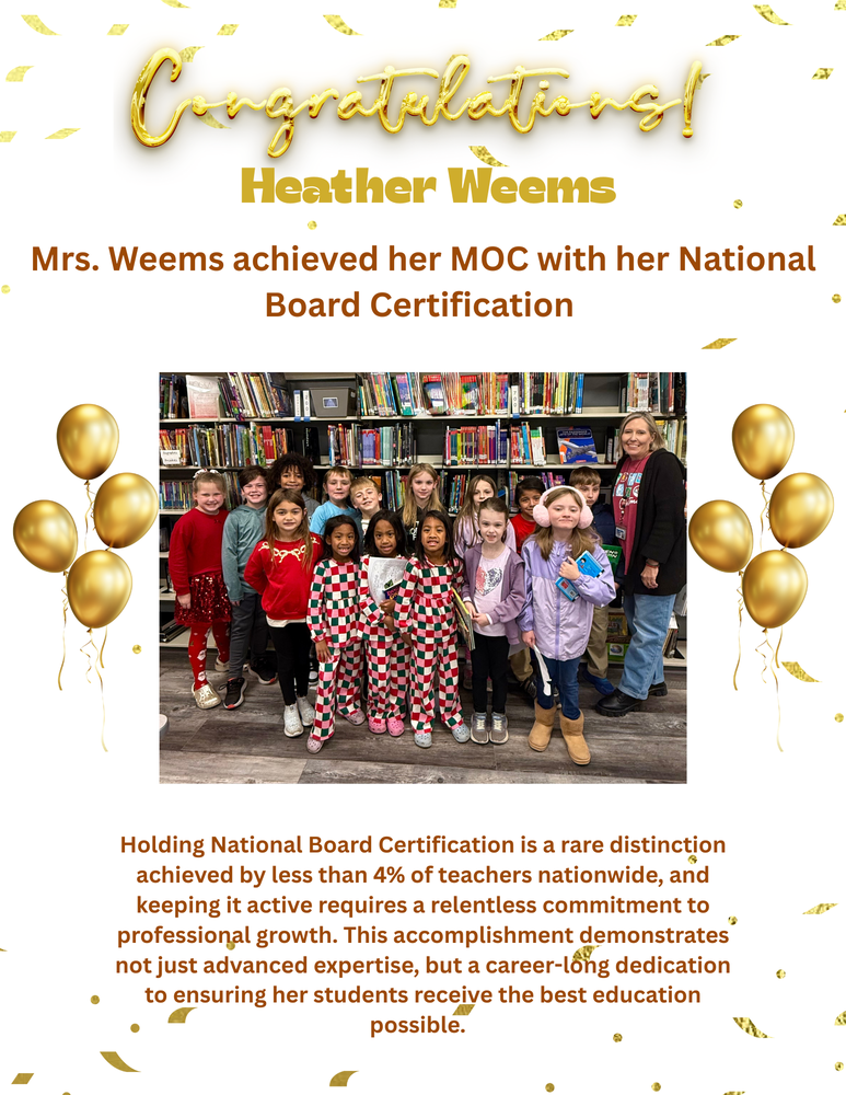 picture of weems and class for NBCT post