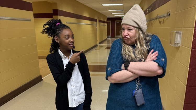 student and teacher in reversed roles