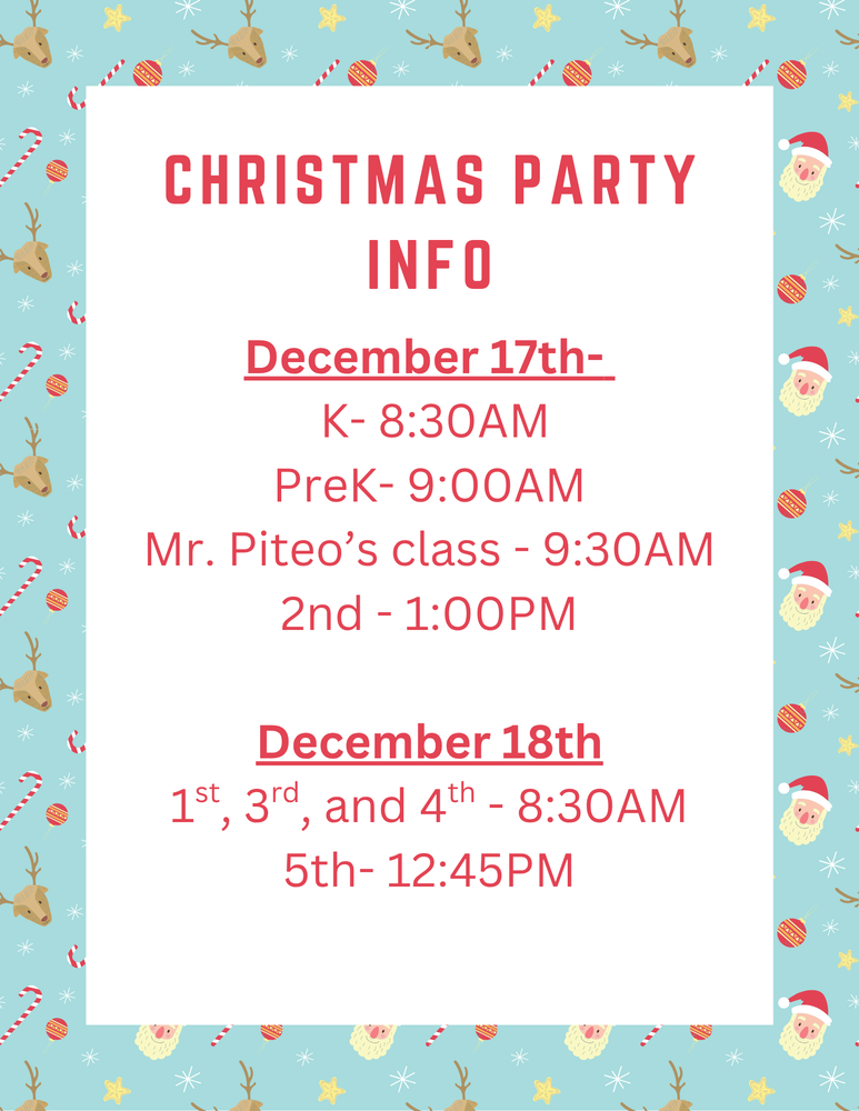 christmas party info