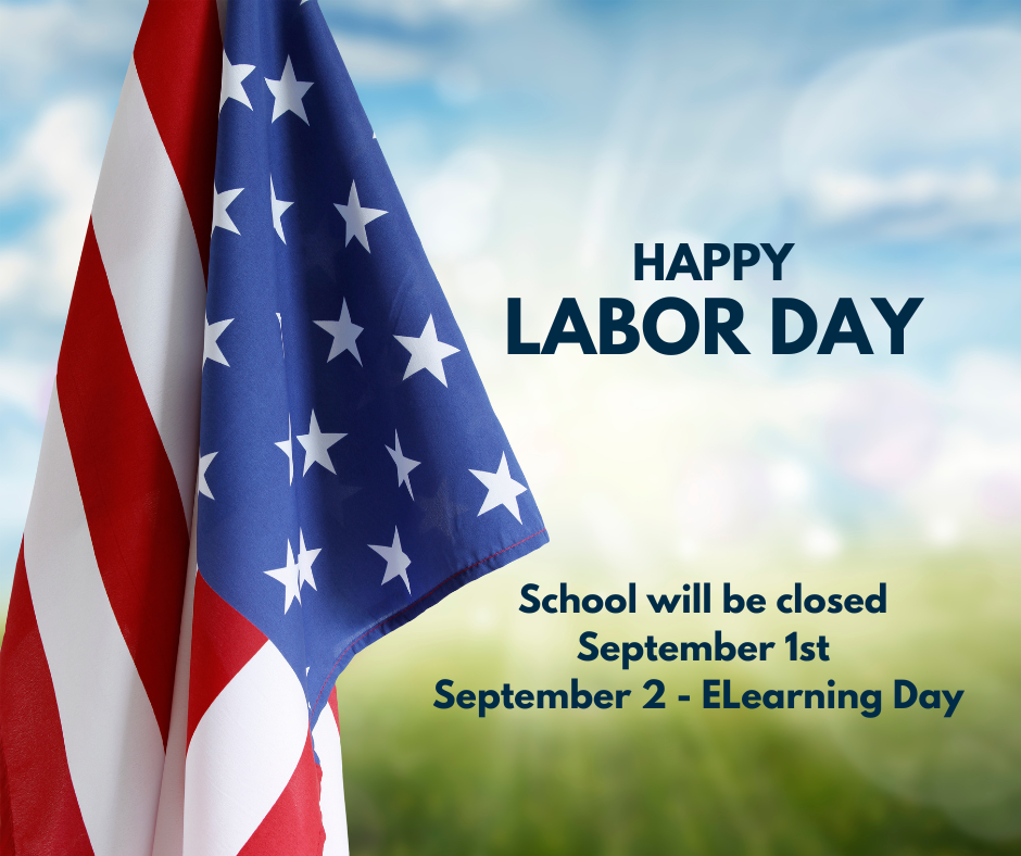 labor day school closed sept. 1 elearning day sept. 2