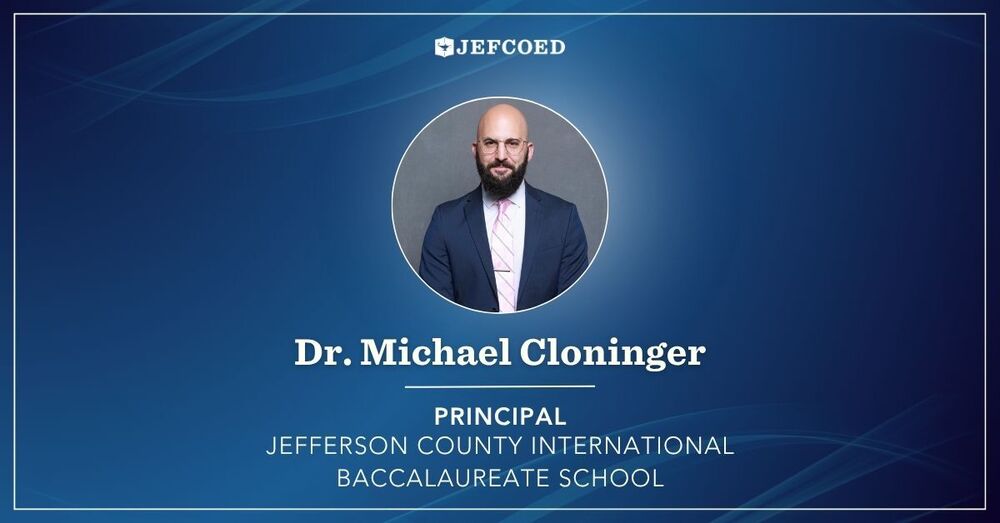 Graphic announces Dr. Michael Cloninger as the new principal of JCIB.