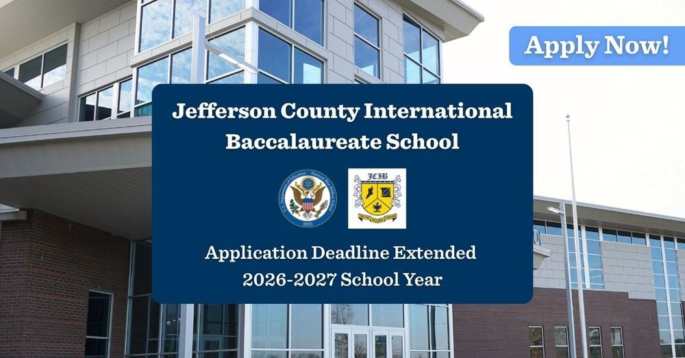 Image is a graphic announcing the application deadline for JCIB's 2026-2027 academic year has been extended.