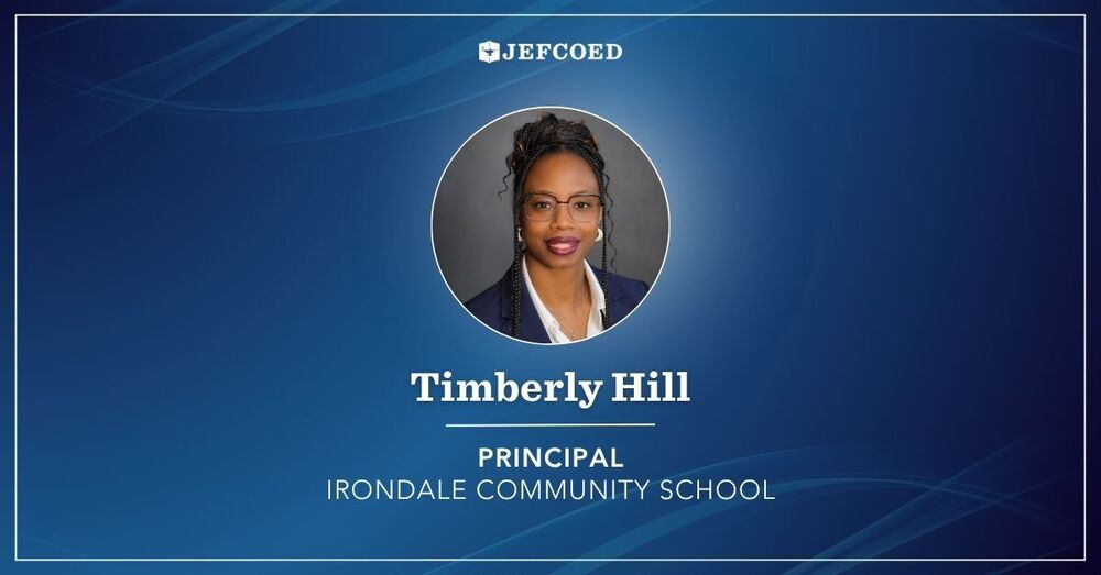 Graphic announces Timberly Hill as the new principal of Irondale Community School.