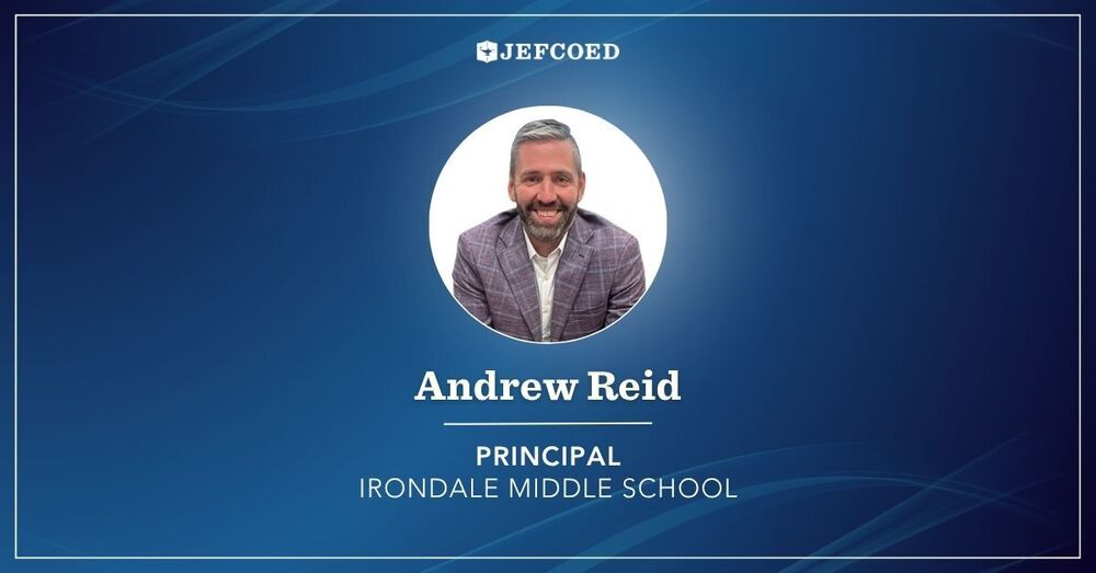 Graphic announces that Mr. Andrew Reid has been named principal of Irondale Middle School