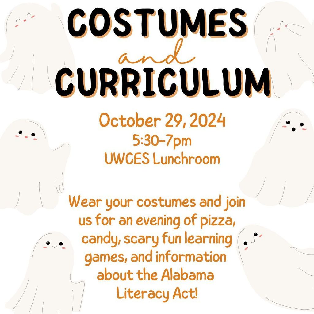 Costumes and Curriculum Night October 29th at 5:30pm