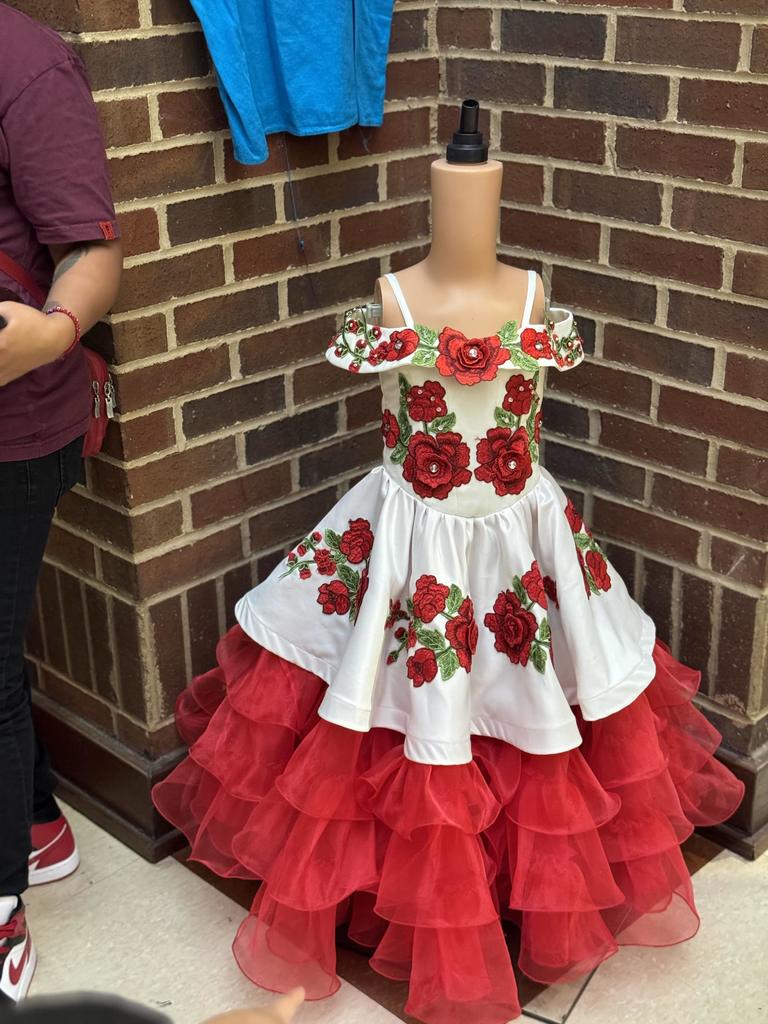 A displayed latin dress