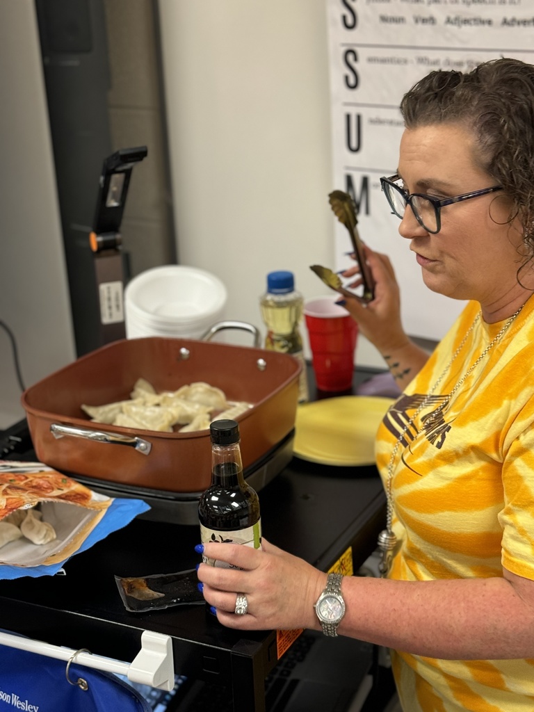 teacher cooking pot stickers
