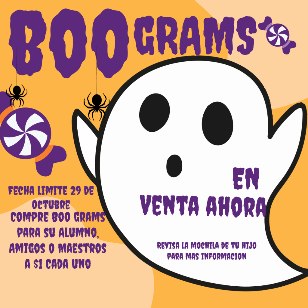 Spanish version of Boo grams flyer 