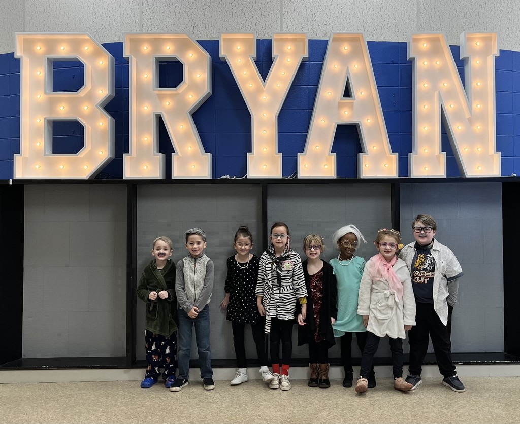 Students dressed as 100-year-olds