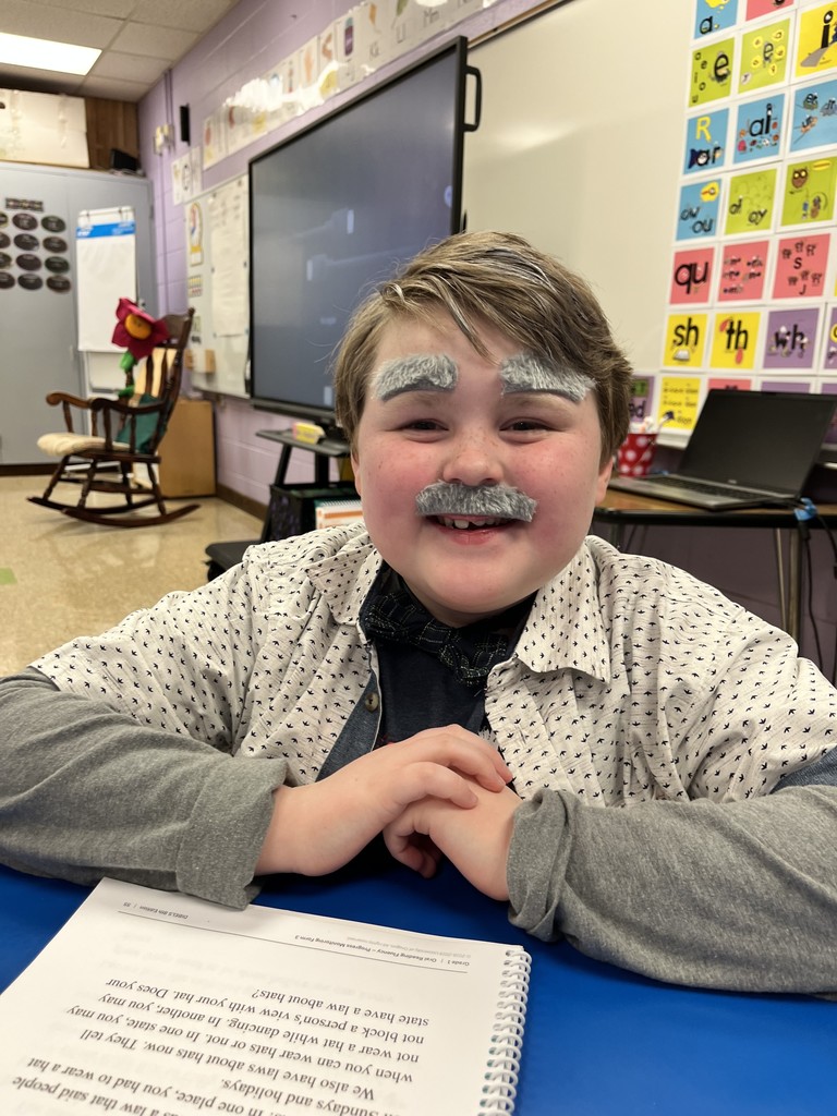 Student dressed as a 100-year-old