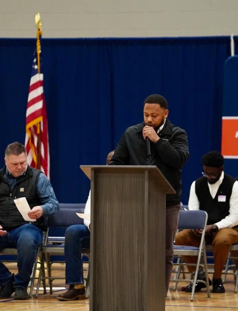Presenter during Fultondale High School's Black History Month program.