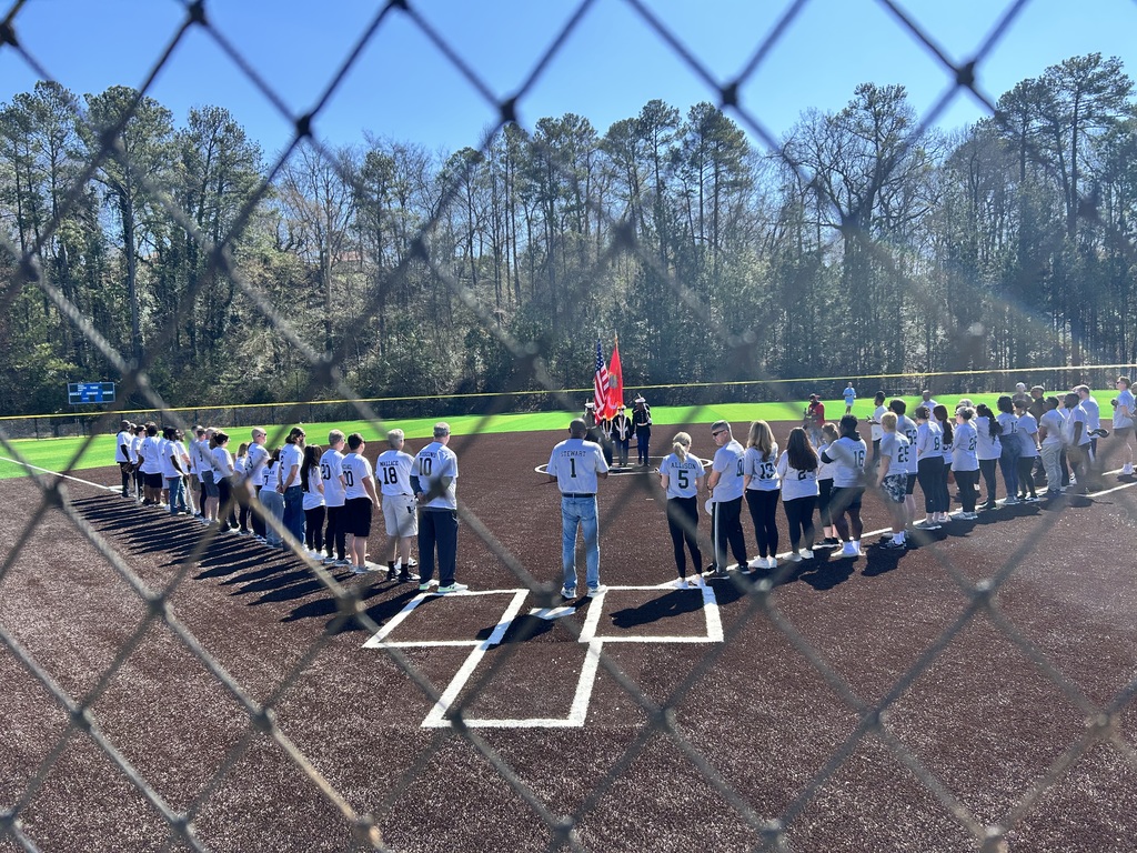 A wide view of the Shades Valley JROTC presenting the colors at the grand opening of Irondale's new Ruffner Sports Complex.