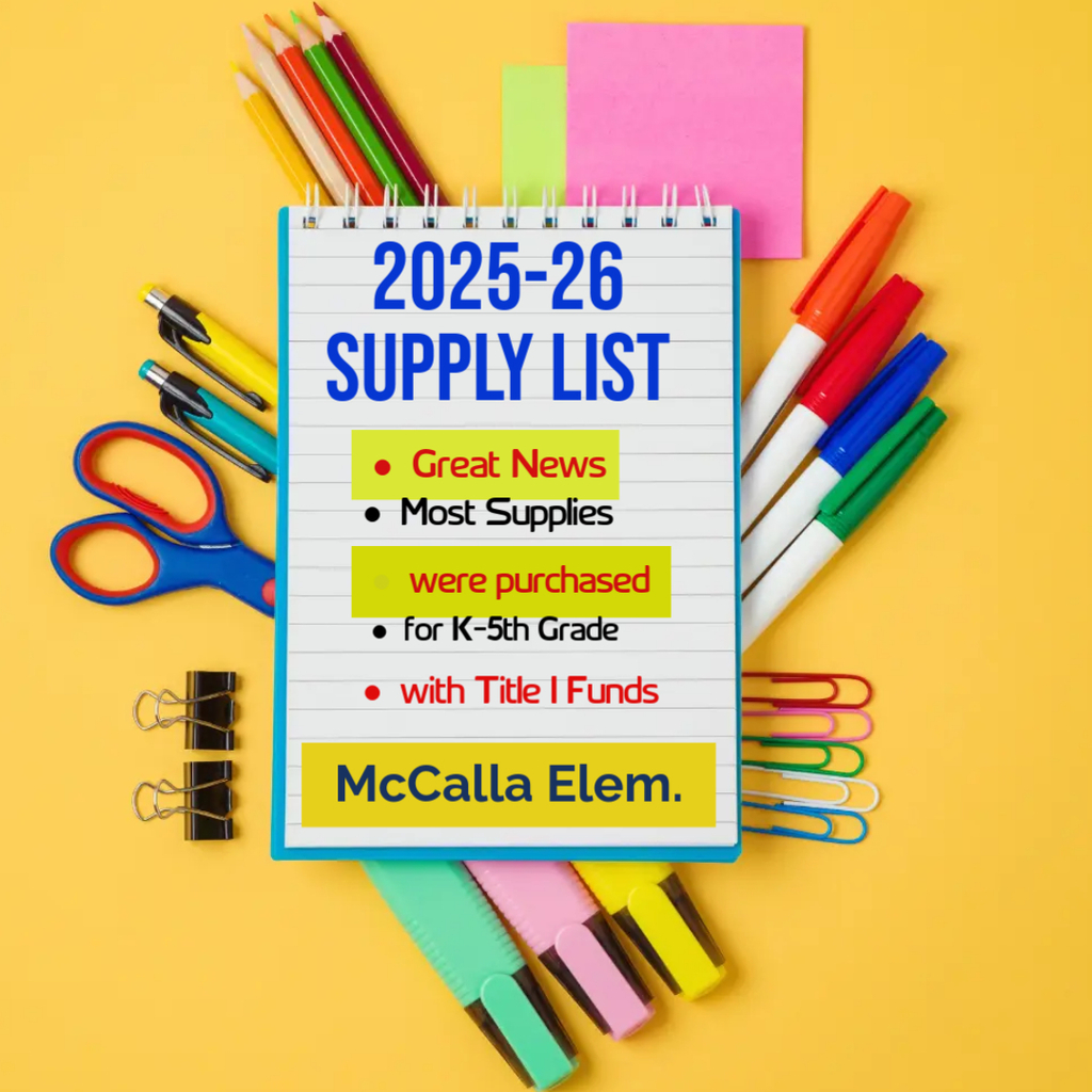 McCalla Supply Lists Available Now