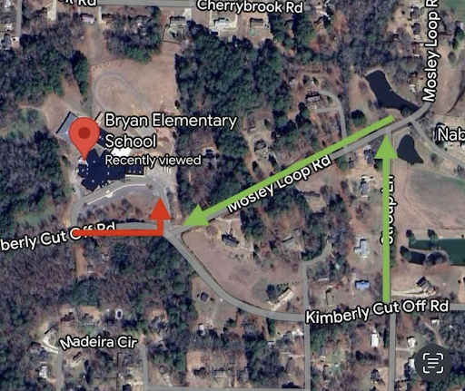 Aerial view of carline map