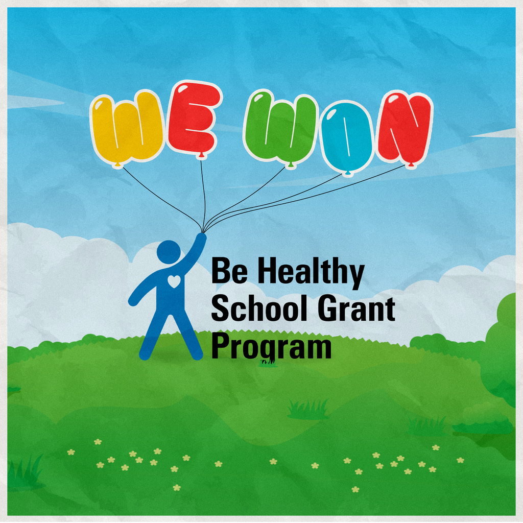 The image is a graphic with text on it that reads "We Won Be Healthy School Grant Program"