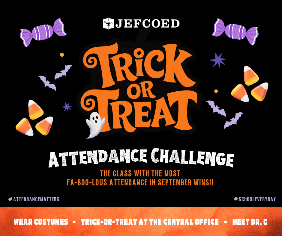 fLYER ABOUT A HALLOWEEN INCENTIVE FOR ATTENDACE DURING SEPTEMBER