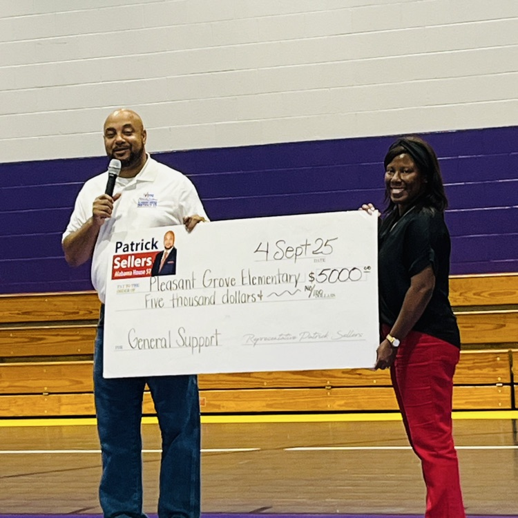 Representative Sellers presented PGES with a $5000 check.