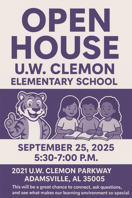 Open House is September 25, 2025 at 5:30pm