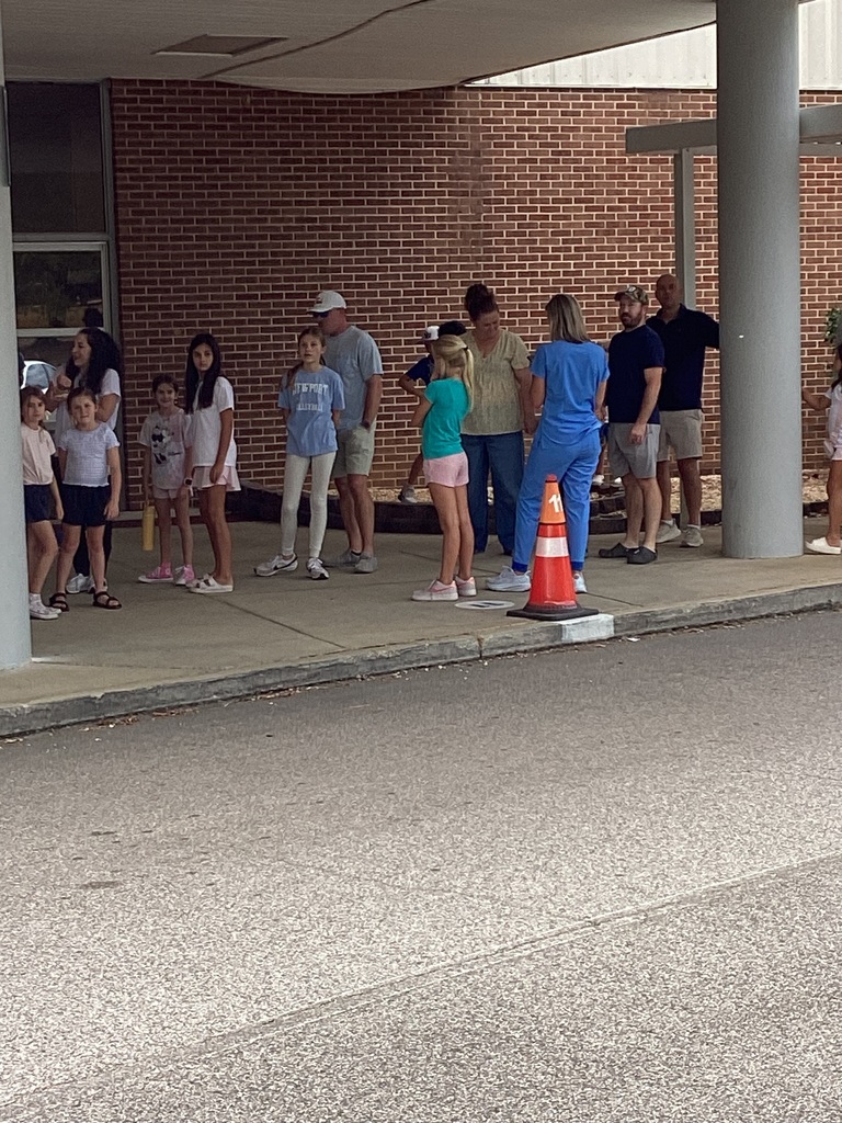 Families in line for Open House