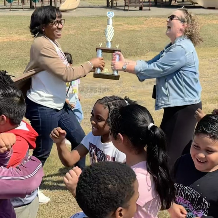 teachers trying to get a trophy