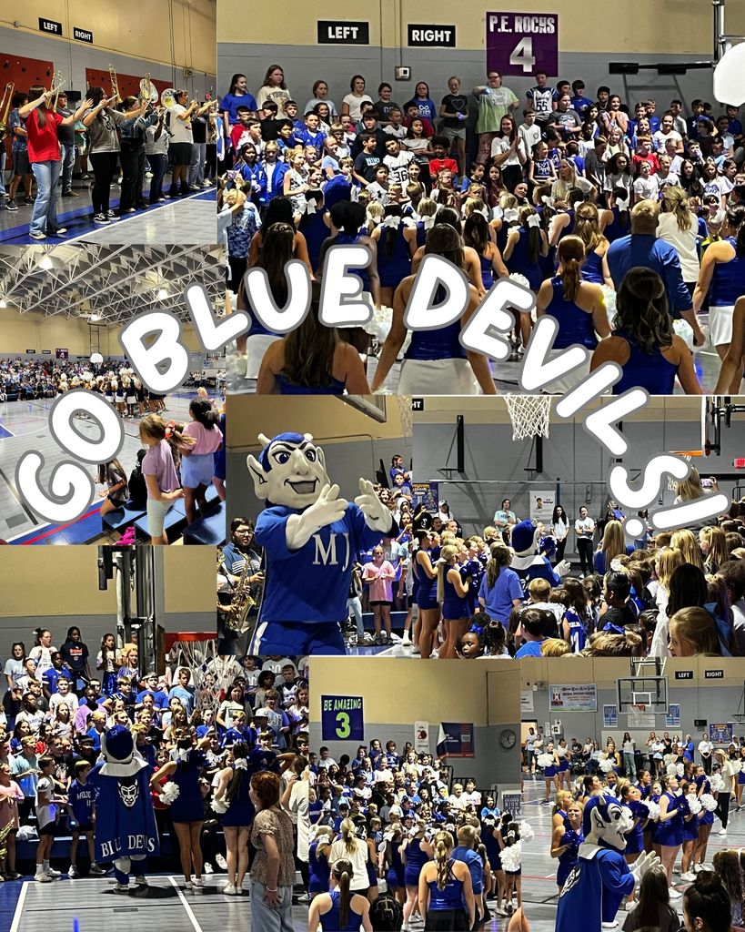 Collage of pep rally photos