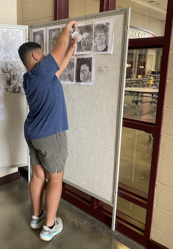Ms. Archer's class displays self-portraits