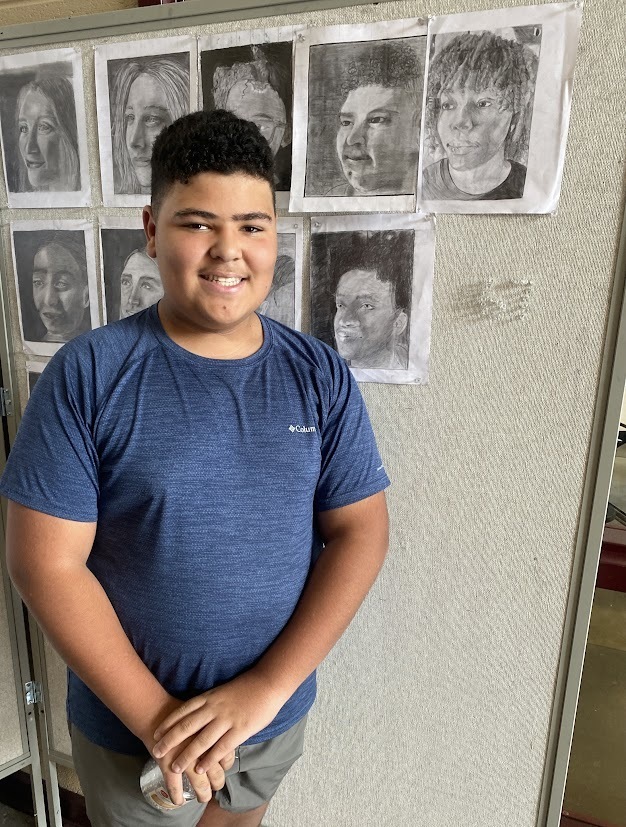 Ms. Archer's class displays self-portraits