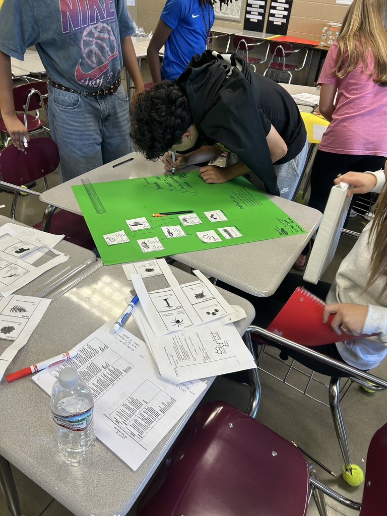 Olinger's students  created a  food web poster