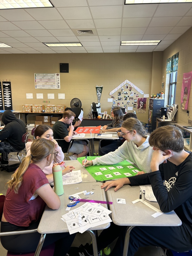 Olinger's students  created a  food web poster