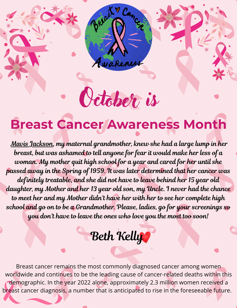 October Is Breast Cancer Awareness Month!