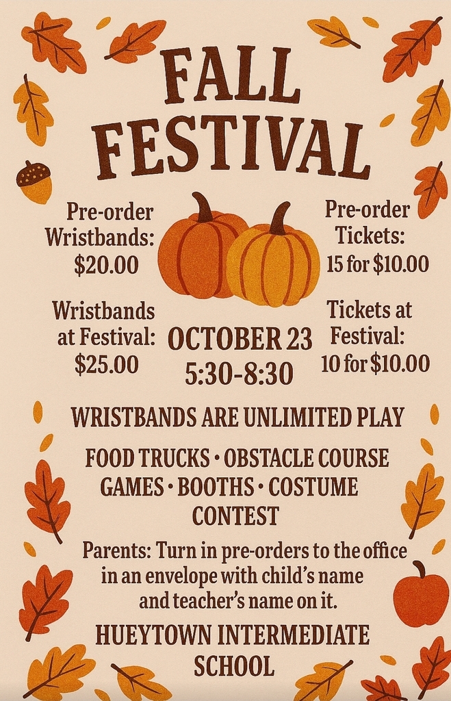 HIS Fall Festival October 23 5:30-8:30