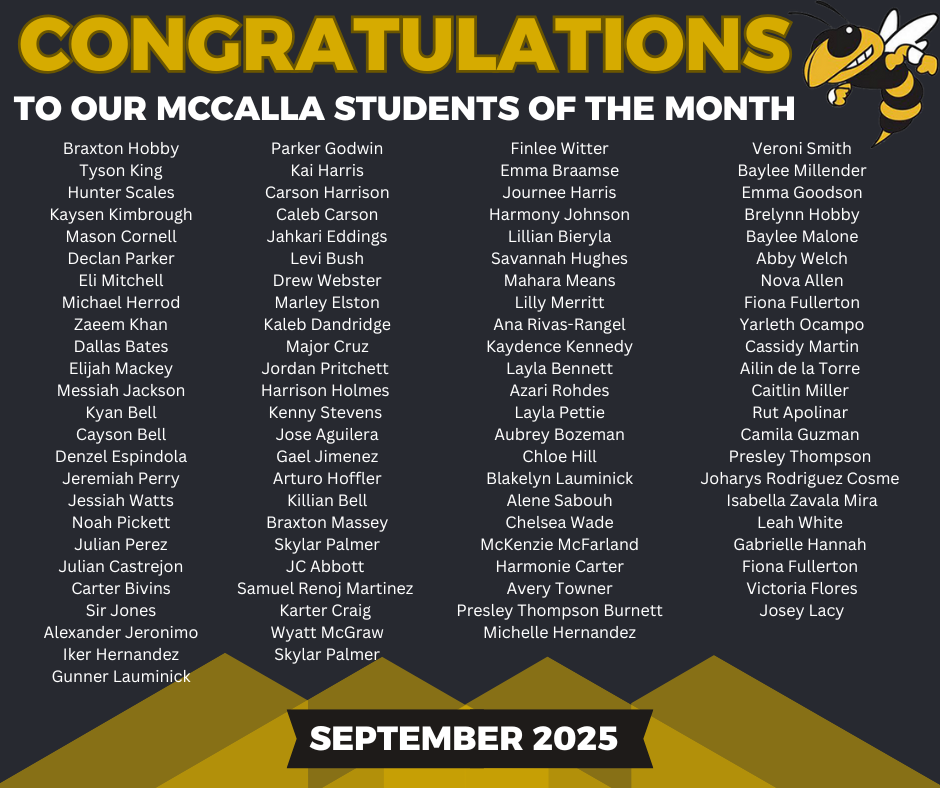September Students of the Month 2025