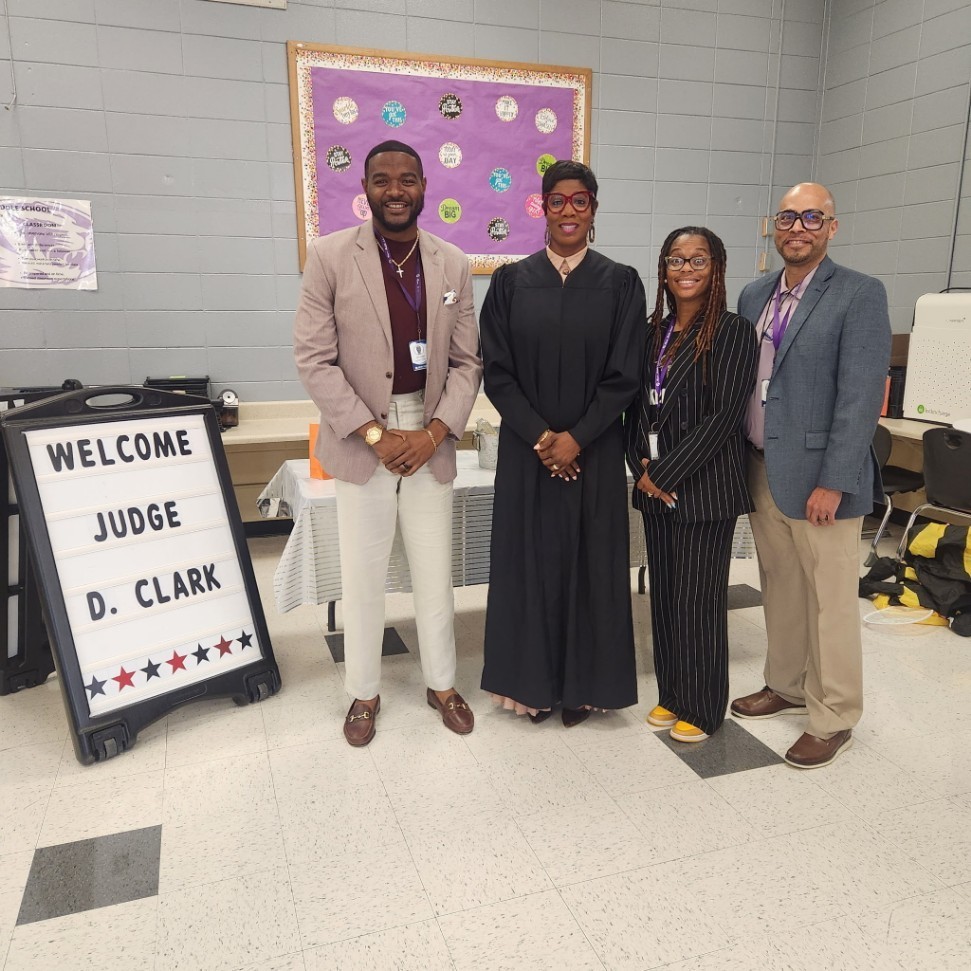 Mr. Phillips, Judge D. Clark, Mrs. Steward, Coach Beyleu