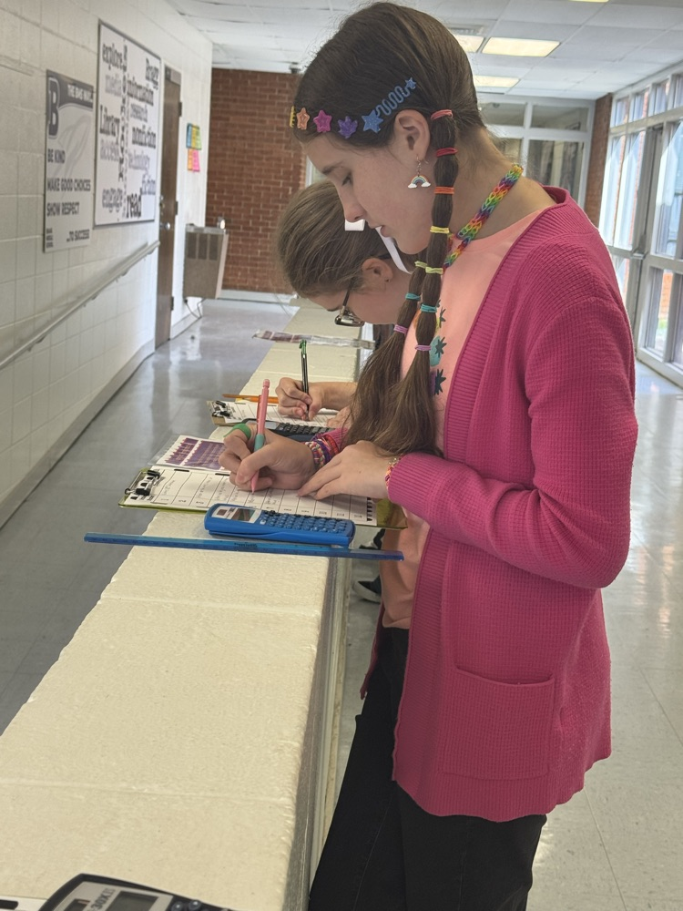 student writing