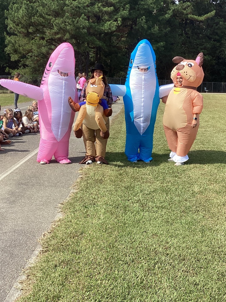 Teachers ready for Bryan's Inflatable Race