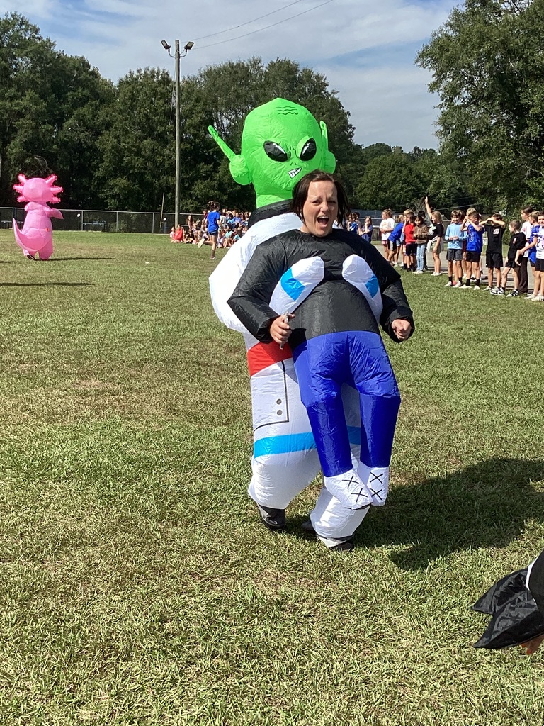 Teachers ready for Bryan's Inflatable Race