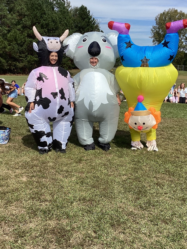 Teachers ready for Bryan's Inflatable Race