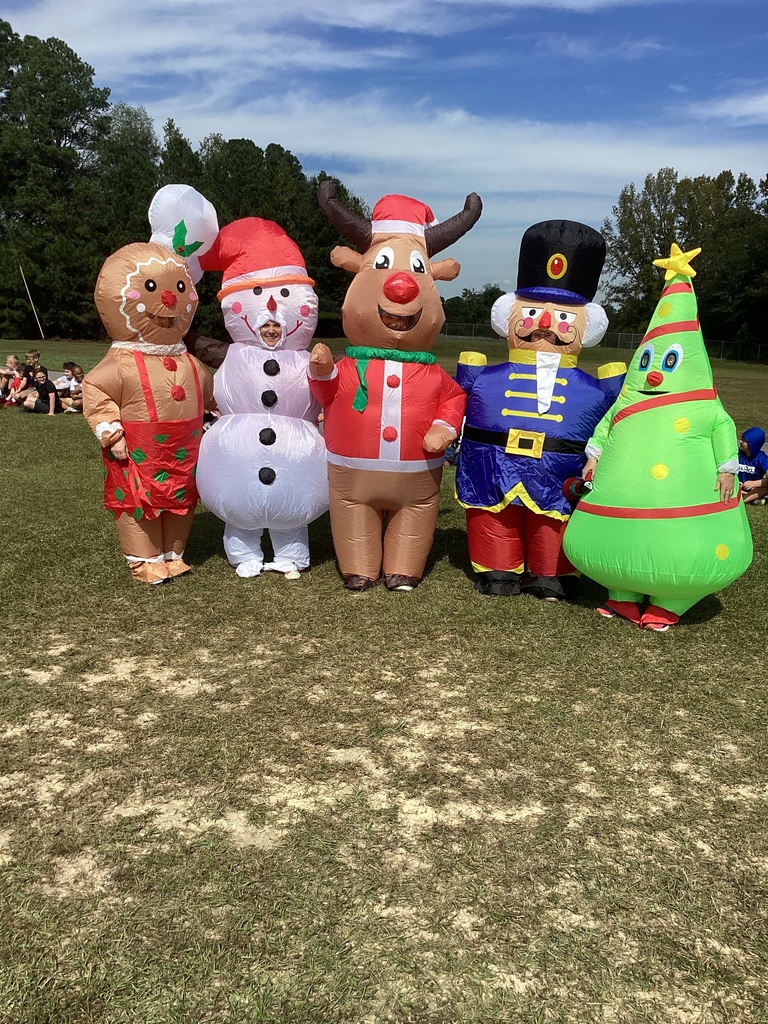 Teachers ready for Bryan's Inflatable Race