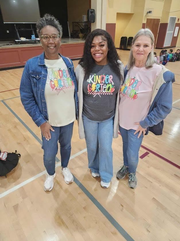 Teachers dressed as twins