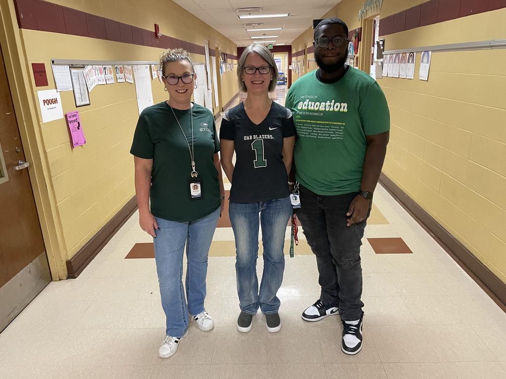 Teachers dressed as triplets