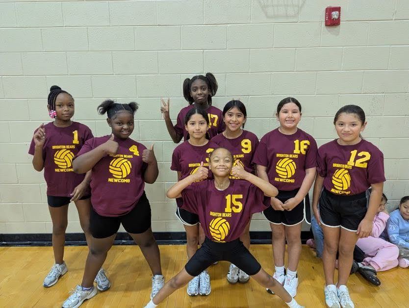 students playing newcomb