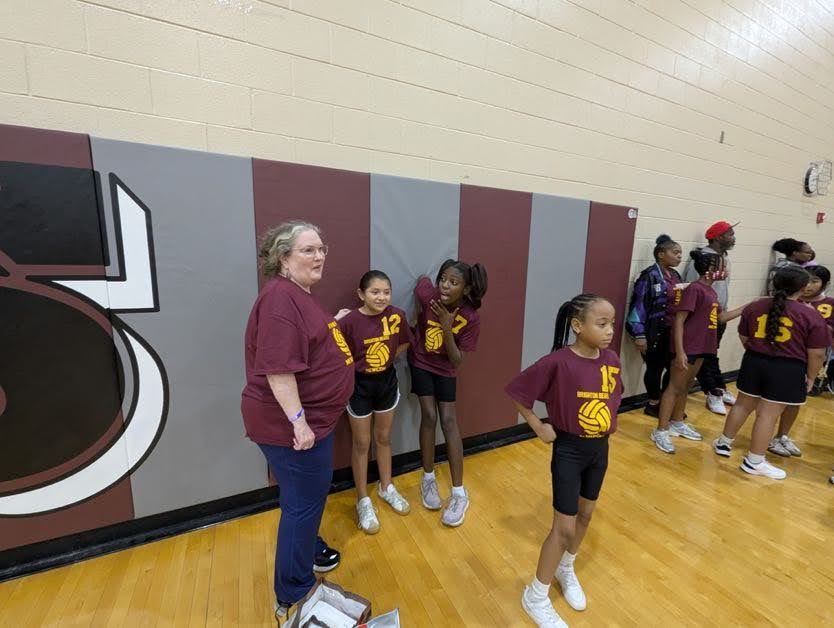 students playing newcomb